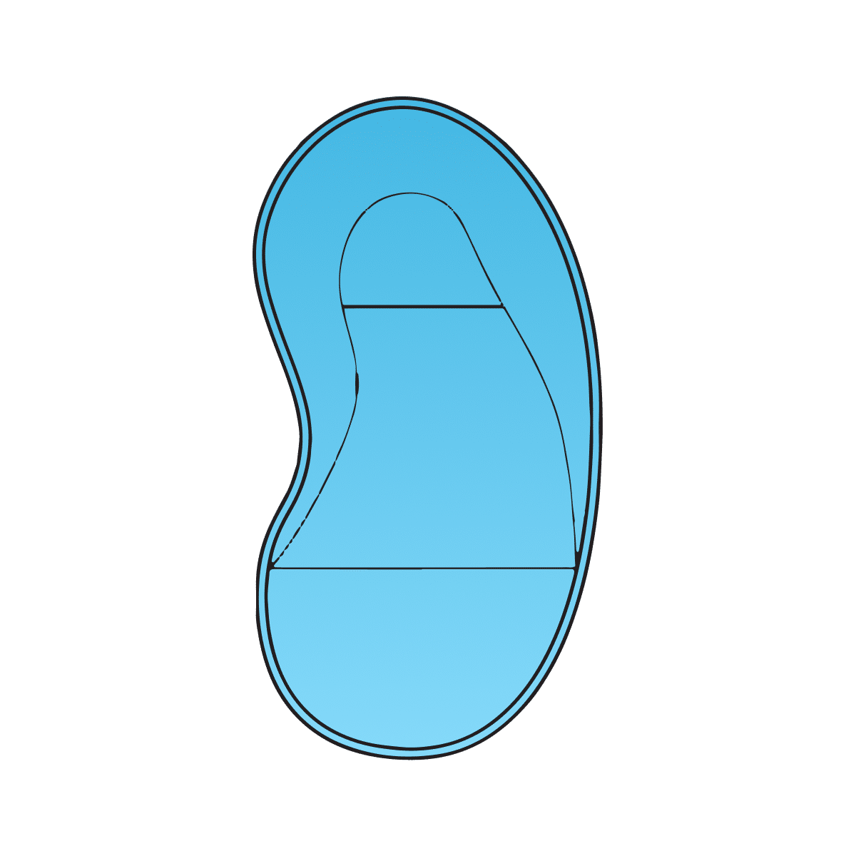 Kidney Crescent inground pool from TN Pools